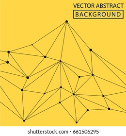 Geometric background. Internet connection, abstract sense of science and technology graphic design. Low poly vector background. Business concept.