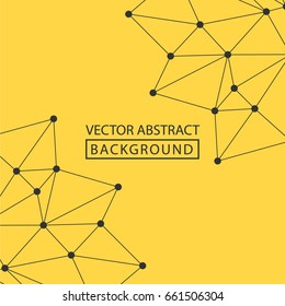Geometric background. Internet connection, abstract sense of science and technology graphic design. Low poly vector background. Business concept.
