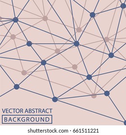 Geometric background. Internet connection, abstract sense of science and technology graphic design. Low poly vector background. Business concept.