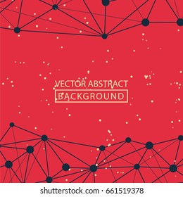Geometric background. Internet connection, abstract sense of science and technology graphic design. Low poly vector background. Business concept.