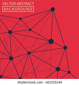 Geometric background. Internet connection, abstract sense of science and technology graphic design. Low poly vector background. Business concept.