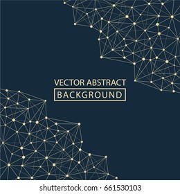 Geometric background. Internet connection, abstract sense of science and technology graphic design. Low poly vector background. Business concept.