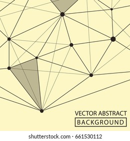 Geometric background. Internet connection, abstract sense of science and technology graphic design. Low poly vector background. Business concept.