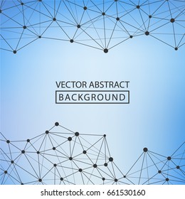 Geometric background. Internet connection, abstract sense of science and technology graphic design. Low poly vector background. Business concept.