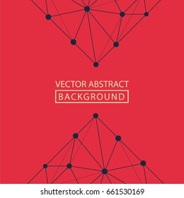 Geometric background. Internet connection, abstract sense of science and technology graphic design. Low poly vector background. Business concept.