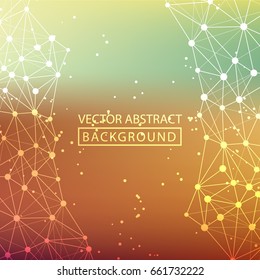 Geometric background. Internet connection, abstract sense of science and technology graphic design. Low poly vector background. Business concept.