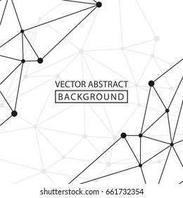 Geometric background. Internet connection, abstract sense of science and technology graphic design. Low poly vector background. Business concept.