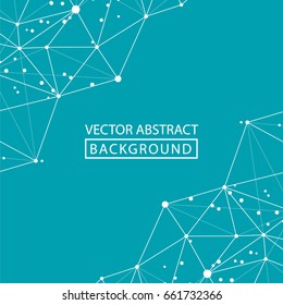 Geometric background. Internet connection, abstract sense of science and technology graphic design. Low poly vector background. Business concept.