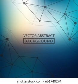 Geometric background. Internet connection, abstract sense of science and technology graphic design. Low poly vector background. Business concept.