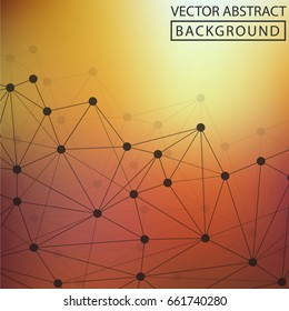 Geometric background. Internet connection, abstract sense of science and technology graphic design. Low poly vector background. Business concept.