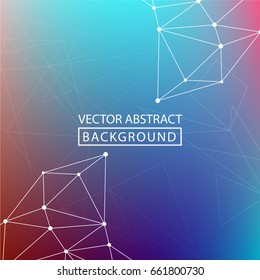 Geometric background. Internet connection, abstract sense of science and technology graphic design. Low poly vector background. Business concept.