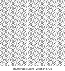 Geometric background. Isometric wall. Seamless vector pattern. Isolated colorless background. Doodle style. Repeating pattern of square and rectangular shapes. Idea for web design.