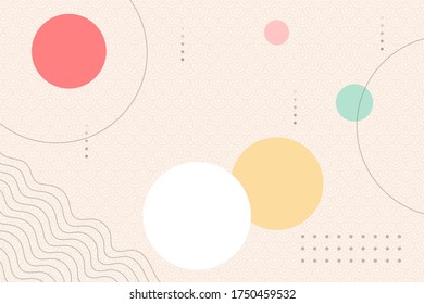 Geometric background in Japanese style Vector