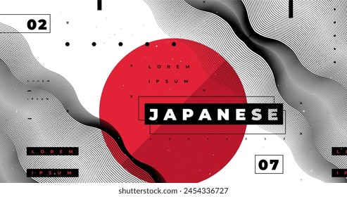 Geometrischer Hintergrund japanischer Stil Vektorgrafik Design in eps 10
