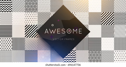 Geometric background | Label frame | Abstract patterns design