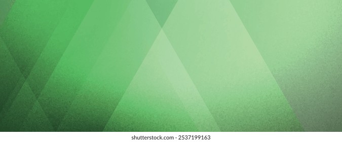 Geometric background with layered green triangles. The green background has a smooth gradient texture, creating a modern, abstract style. Minimal abstract gradient geometric vector background 