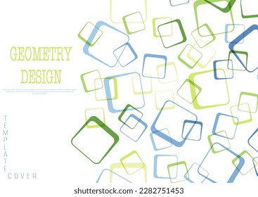 Geometric background. Layout of the cover, poster, banner, poster with squares. A template for interior design, creative design 