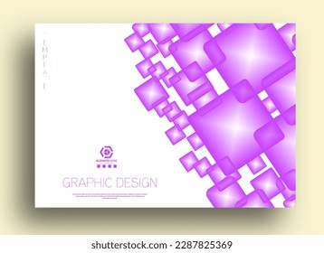 Geometric background. The layout of the cover, poster, banner, poster with gradient squares. A template for interior design, creative design and creative ideas