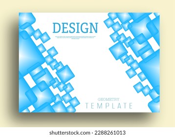 Geometric background. The layout of the cover, poster, banner, poster with gradient squares. A template for interior design, creative design and creative ideas