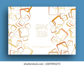 Geometric background. Layout of the cover, poster, banner, poster with squares. A template for interior design, creative design 