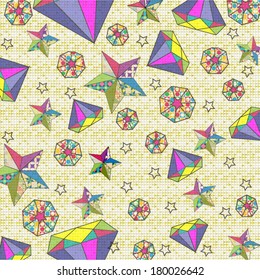 Geometric background with linear diamonds