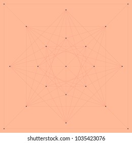 geometric background of lines with dots in knots