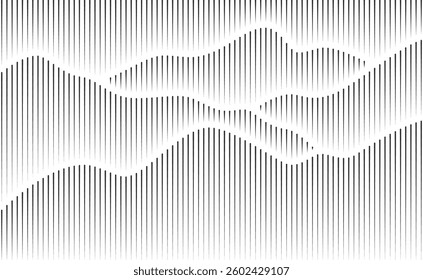 Geometric background of lines in minimalist style. Vector illustration. Sketch for creativity.