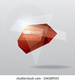 Geometric background with lines, vector