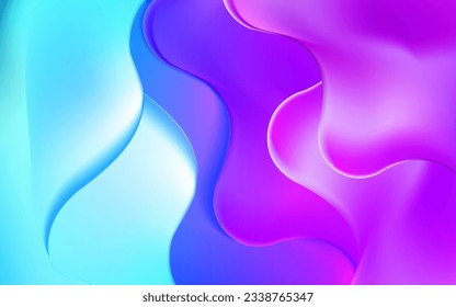 Geometric background. Liquid color background design. Fluid shapes composition. 
