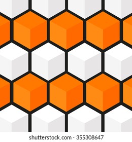 geometric background made of cubes and polygons