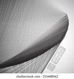 Geometric background made of lines. Abstract shape. Web. Vector. 