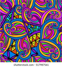 Geometric background made of lines and patterns drawing Doodle