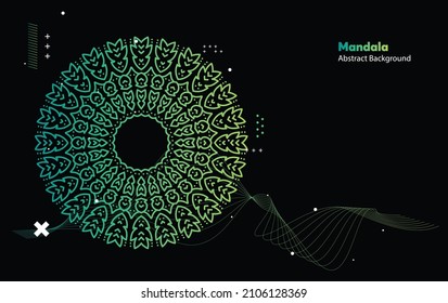 Geometric Background. mandala Vector Illustration. Futuristic Digital Concept