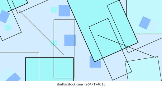 Geometric background material combining various lines