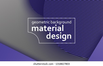 Geometric background. Material design. Minimal abstract cover. Creative colorful wallpaper. Trendy gradient poster. Vector illustration.