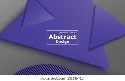 Geometric background. Material design. Minimal abstract cover. Creative colorful wallpaper. Trendy gradient poster. Vector illustration.