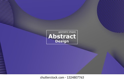 Geometric background. Material design. Minimal abstract cover. Creative colorful wallpaper. Trendy gradient poster. Vector illustration.