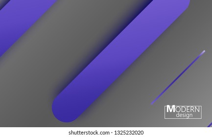 Geometric background. Material design. Minimal abstract cover. Creative colorful wallpaper. Trendy gradient poster. Vector illustration.