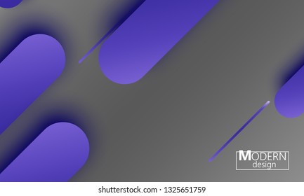Geometric background. Material design. Minimal abstract cover. Creative colorful wallpaper. Trendy gradient poster. Vector illustration.