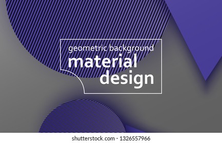 Geometric background. Material design. Minimal abstract cover. Creative colorful wallpaper. Trendy gradient poster. Vector illustration.