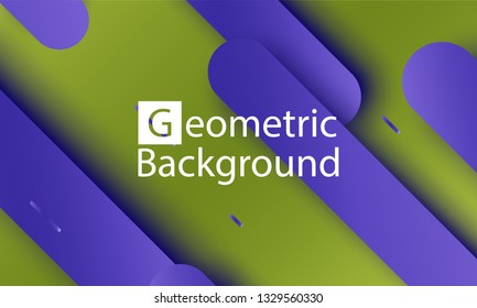 Geometric background. Material design. Minimal abstract cover. Creative colorful wallpaper. Trendy gradient poster. Vector illustration.