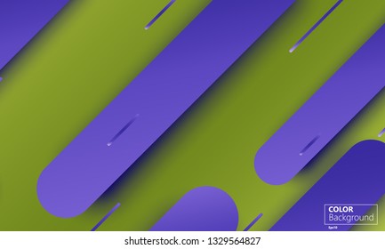 Geometric background. Material design. Minimal abstract cover. Creative colorful wallpaper. Trendy gradient poster. Vector illustration.