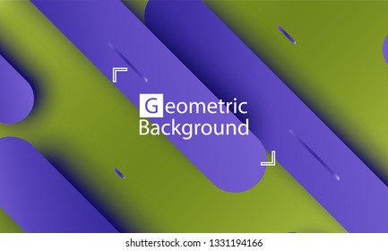 Geometric background. Material design. Minimal abstract cover. Creative colorful wallpaper. Trendy gradient poster. Vector illustration.