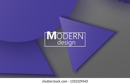 Geometric background. Material design. Minimal abstract cover. Creative colorful wallpaper. Trendy gradient poster. Vector illustration.
