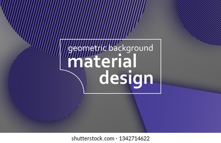 Geometric background. Material design. Minimal abstract cover. Creative colorful wallpaper. Trendy gradient poster. Vector illustration.