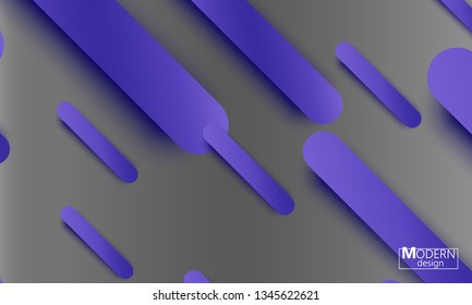 Geometric background. Material design. Minimal abstract cover. Creative colorful wallpaper. Trendy gradient poster. Vector illustration.