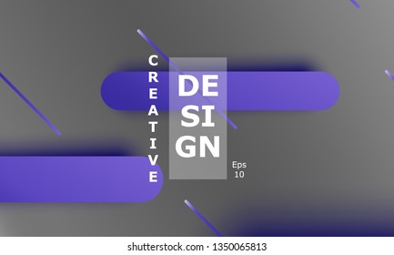 Geometric background. Material design. Minimal abstract cover. Creative colorful wallpaper. Trendy gradient poster. Vector illustration.