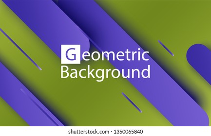 Geometric background. Material design. Minimal abstract cover. Creative colorful wallpaper. Trendy gradient poster. Vector illustration.