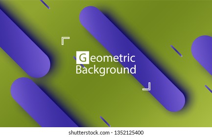 Geometric background. Material design. Minimal abstract cover. Creative colorful wallpaper. Trendy gradient poster. Vector illustration.