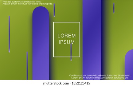 Geometric background. Material design. Minimal abstract cover. Creative colorful wallpaper. Trendy gradient poster. Vector illustration.